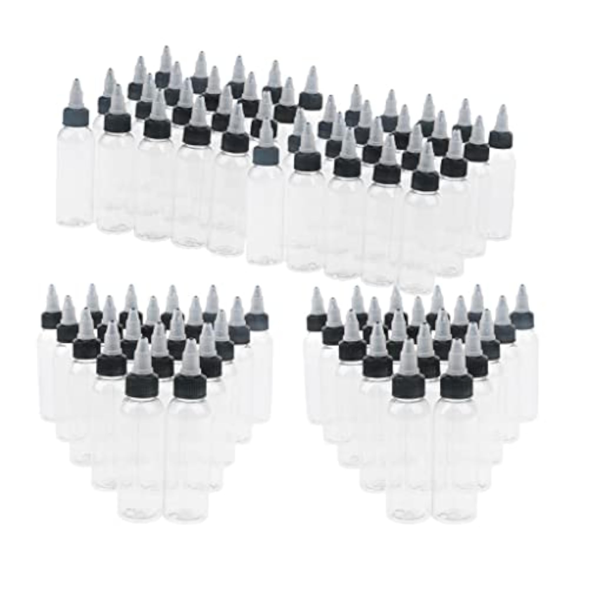 80 Pcs Empty Poly Squeeze Bottle with Twist Top Cap Applicator 30ml