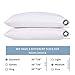 Puredown® Feathers Blend Soft and Flat Pillow with 100% Cotton Cover, Standard Size, Set of 2