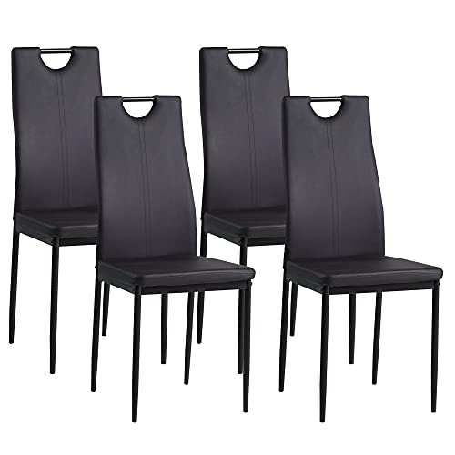 Sillas Comedor Pack 4 Albatros 2910 Salerno Set de 4 sillas de Comedor, marrón