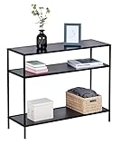 schwarzes metallregal ikea MODERNES DESIGN: Im schwarzen, schmalen Design gehalten, überzeugt der Konsolentisch durch seine Gradlinigkeit und Hochwertigkeit.