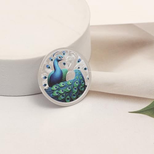 Image of Precious Moments Peacock Rangoli Silver Coin 10 Gram | 20 Gram | 50 Gram | 100 Gram BIS Hallmarked 999 Purity with Gift Box by ACPL