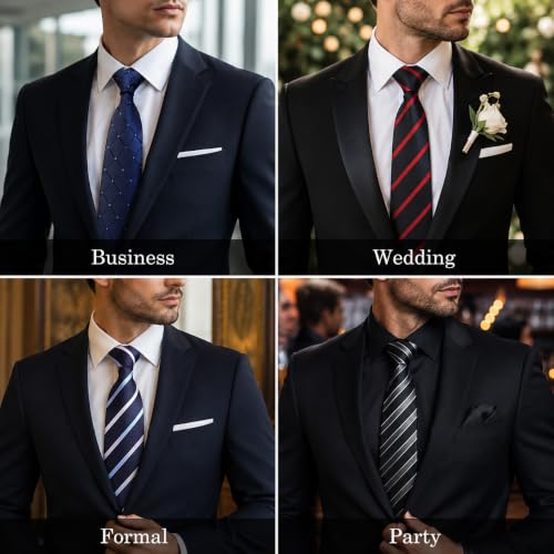 Image of WeiShang Neckties for Men, Classic Formal Tie