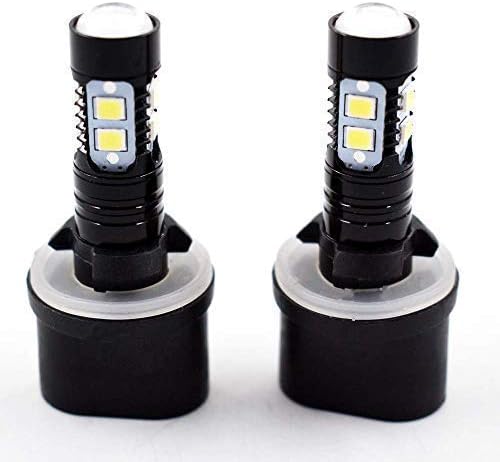 2 PCS 880 899 50W 6000K White High Power LED Projector Fog Lights Bulbs