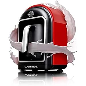 Karaca Hatirr Mod Turkse koffiezetapparaat, Red Latte, melkverwarmingmachine, 735 W, volautomatische koffiemachine voor 5 kopjes, overloopbeveiligingssysteem, Turkse mokka, warme chocolade