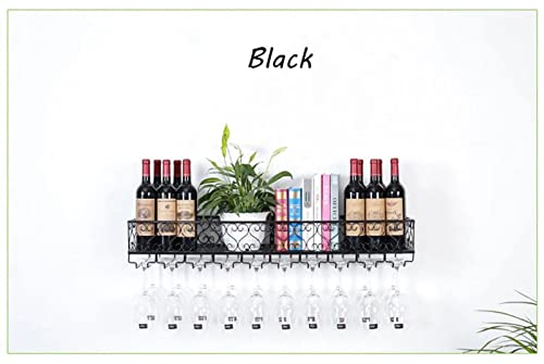 Soporte de Vino de Pared LUNEZY en Metal Negro miniatura 5