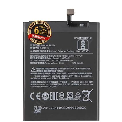 Image of BN44 Battery for Redmi Note 5 Plus /6 Pro /A2 Lite MEG7, MEI7 Battery with 6 Month Warranty**** (Y139)