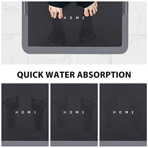 comfoyar 2 Piece Bath Mat, Non-slip Bathroom Mats, Water Absorbent and Quick Dry Bathtub Rug and Toilet Mat - Image 4