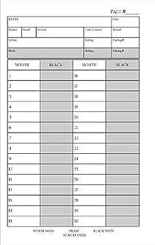 WE Games Black Hardcover Chess Scorebook -for Notations, 100 Pages, Ideal Score Sheets for Clubs & Tournaments