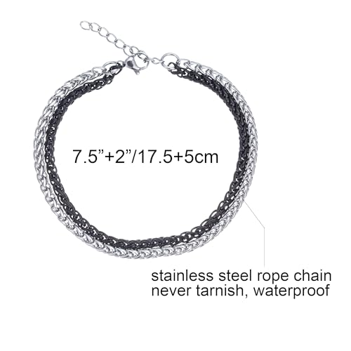 Pulsera hombre cadena acero inoxidable minimalista miniatura 2