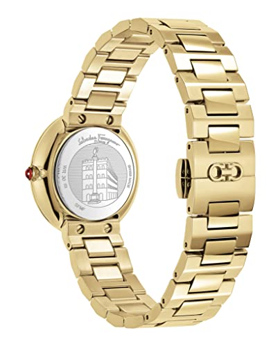 Ferragamo Ferragamo Chic Collection Luxury Womens Watch Timepieces with a Gold Bracelet and Case Featuring a Black Dial3