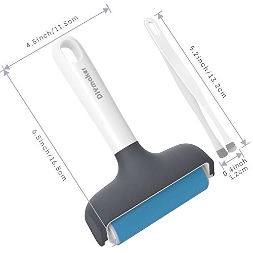 Diymaker Rubber Brayer Roller & Mat Tweezers Remover Tool Set Craft Stamping Brayers For Cricut/Silhouette/Brother #TOP5