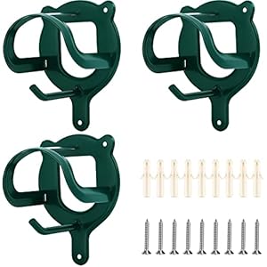 3 Counts Horse Bridle Rack Bracket Bridle Hooks Tack Storage Halter Hanger Metal Holder with Tubes and Screw for Horse Barn Supplies(Dark Green)