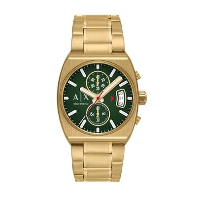 Armani Exchange Orologio Uomo, Movimento Cronografo al Quarzo e Cassa 40 mm con cinturino in acciaio inossidabile