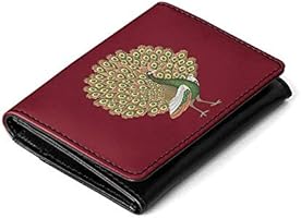 DailyObjects Women's Leather Peacocking Flip Top Card Wallet (Maroon)