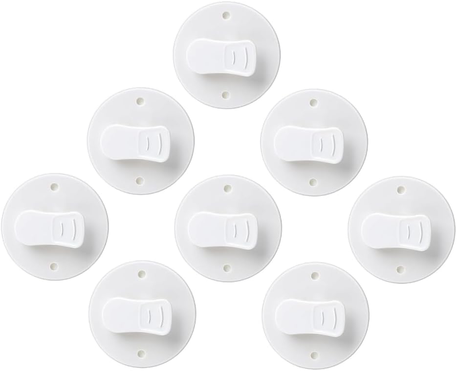 Shower Curtain Fixing Clips,Pack of 8 Shower Curtain Clips Secure Prevents Water Splashing Smooth Drapery Clamps Protect Fabric Bathroom Accessories