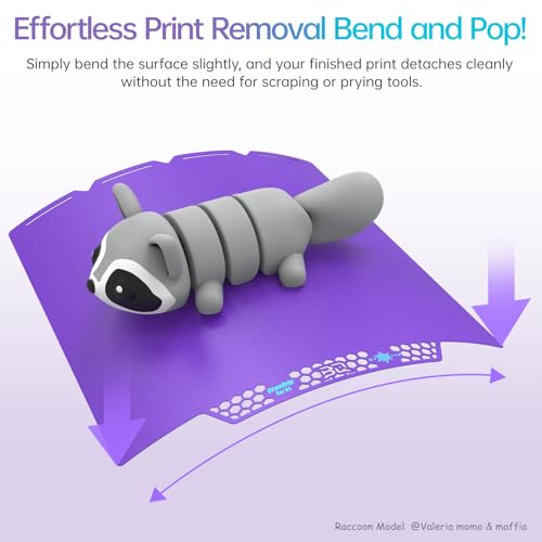 Image of BIQU CryoGrip Pro Glacier Build Plate for Snap-Maker U1 3D Printer | Low Temperature Printing, Double-Sided Spring Steel Sheet, 276X301mm, Purple, 1 Piece
