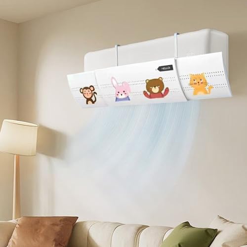 Déflecteur universel réglable pour climatisation, circulation de l'air de chauffage - Déflecteur d'air optimisé le confort de la pièce - Économie d'énergie (blanc, 110 cm) – vue 3