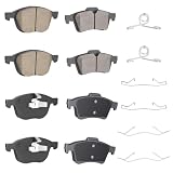 Front and Rear Ceramic Brake Pads Set Fit for Ford Escape 2013-2016 for Focus 2012-2018 for Mazda 3 2005-2013 for Mazda 5 2006-2010 2012-2015-8PCS
