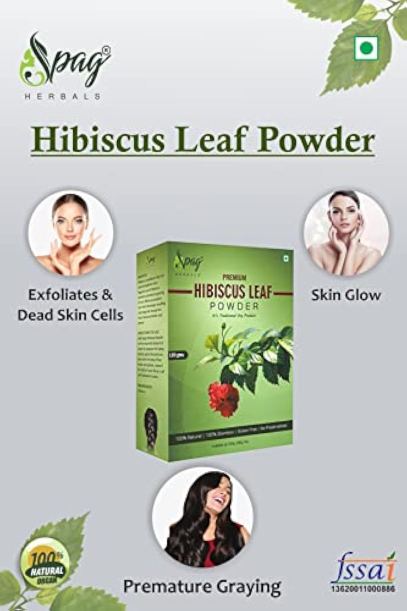 Hibiscus Powder for Hair & Skin Care, Anti-Ageing