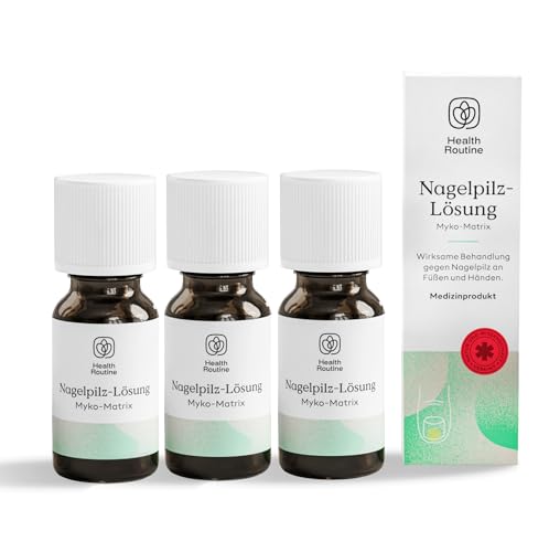 Health Routine Myko-Matrix Nail Care Pen — Intensive Nail & Cuticle Oil for Toenails and Fingernails — Restores, Nourishes & Strengthens Damaged, Thick or Discolored Nails — 3 Pack