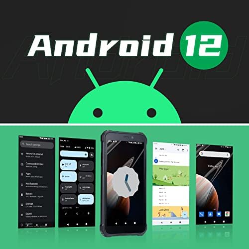 OUKITEL Rugged Phone WP20(2022),Android 12 Unlocked Rugged Smartphone,6300mAh,5.9",4GB+32GB/1TB SIM Free Mobile Phones,20MP Camera,IP68/69K Lightweight Waterproof Phone,4G Dual SIM-Green