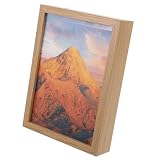 Kichvoe Marco de Fotos de Madera Beige con Compartimento Secreto para Escritorio, Caja de Caudales Segura y Elegante para Guardar Dinero y Joyas