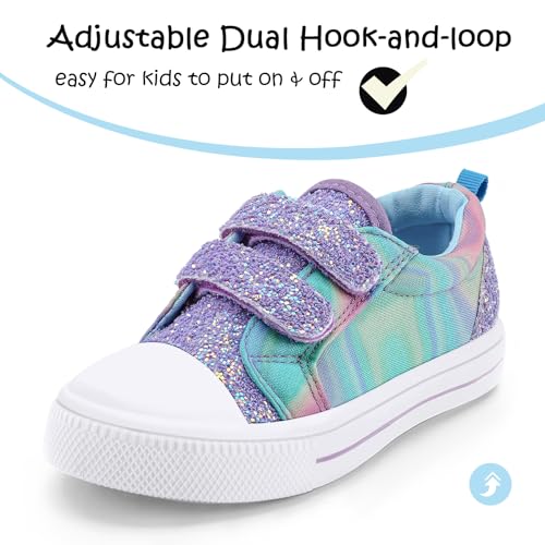Image of K KomForme Toddler Shoes, Hook & Loop Canvas Sneakers for Boys and Girls | Slip-on, Lightweight, Comfortable