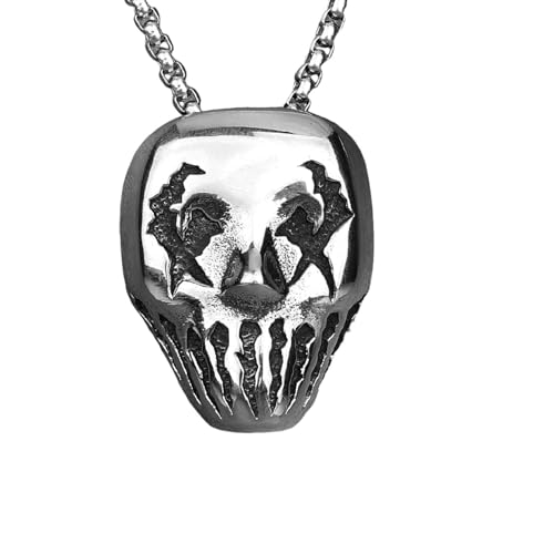 Masque de clown démoniaque et collier gothique punk pour homme