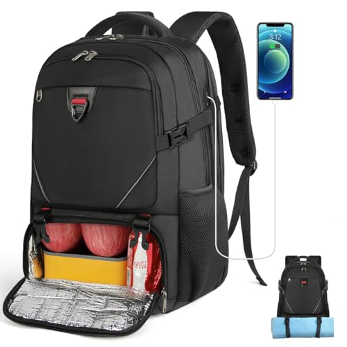Mochilas Y Bolsas, Sports Mochila para laptop 17,3 pulgadas,Mochila para hombre para el almuerzo,Mochila Lonchera,Mochila hielera para hombre,con aislamiento,con puerto de carga USB,para...