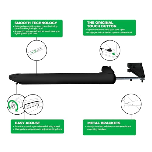 Miko Group TH-1 Miko Hold Open - Smooth Door Closer - Heavy Duty Pneumatic Storm And Screen Door Closer - Quiet And Soft Operation, Adjustable Closing Speed thumb #2
