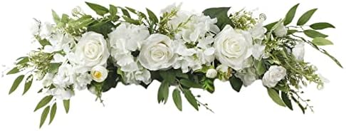 BFYDOAA Rose Swag Flowers,Wedding Arch Flowers Artificial Rustic Flower Swag Green Leaves Rose Peony Door Wreath for Wedding Arch Front Door House Wall Decoration