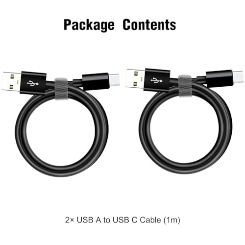 USB C Charger Cable for Samsung (2 Pack), USB A to USB C Car Cables for S25/S24/S23/S22+ fe/S21/S20/A16/A15/A14/A23/A06/A05S/A04/A25/A35/A52/A53/A54/A55, Android Auto Type-c Cord Z Flip 5/4/3/Fold 5 - Image 4