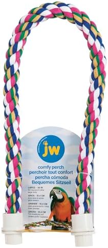 JW Pet Comfy Perch For Birds Flexible Multi-color — texture and fabric close-up