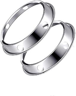2PCS Stainless Steel Wok Ring/Metallic Round Bottom Wok Rack 7¾-Inch and 9¾-Inch Reversible Size Universal Size for All Woks