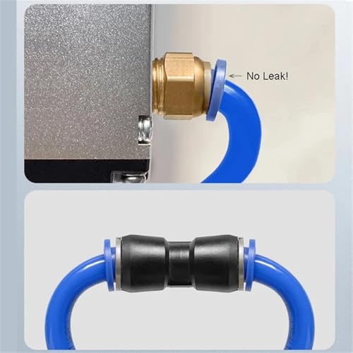 Conector neumático PY de 4mm en plástico negro para manguera de aire 6