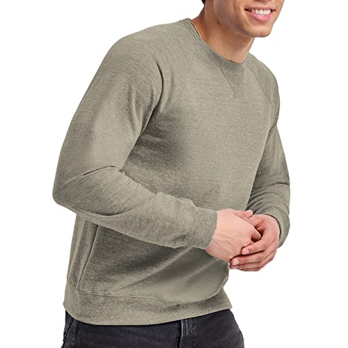 Hanes Originals Men's French Terry Sweatshirt, Tri-Blend Crewneck Sweatshirt for Men4