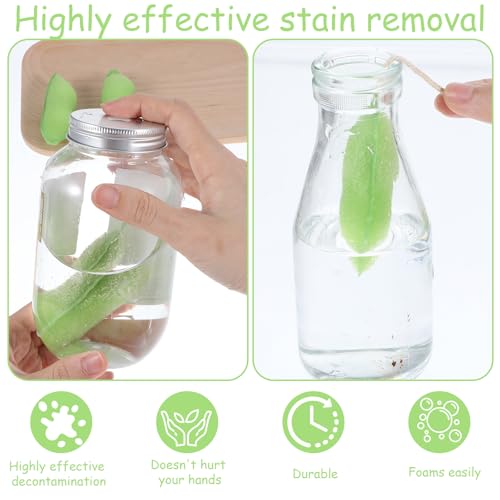 Limpador de garrafas Magic Beans, escova de limpeza de garrafa Mabor 6 peças, esponja de limpeza de