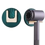 Hair Dryer Holder, Wall Mounted Self-Adhesive Blow Dryer Holder, No Drilling Dryer Rack for Bathroom (Green)