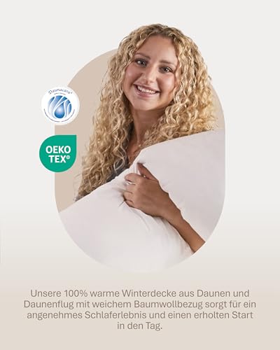 Daunendecke 200 x 220 cm von Vitalobett mit 100% Daunenfüllung
