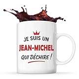 Tasse d'un Jean-Michel qui dchire 2- Mug - Ide Tasse Personnalisable Cadeau Anniversaire Fte Original Famille Travail Dpart Collgue Retraite Nol.