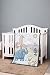 3 PCs Gray Animal Theme Nursery Crib Bedding Set 1 Quilt + 1 Fitted Sheet + 1 Skirt Elephant Giraffe Lion Baby Boy Cot Bedding Set