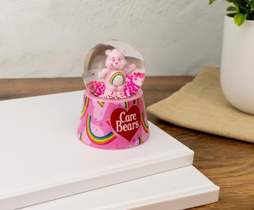 Silver Buffalo Care Bears Mini Light Up Snow Globe│Cheer Bear│3.8 Inches Tall, 45mm (Small)