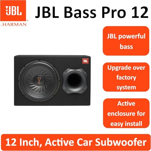 Image of JBL BASSPRO 12-12 inch (30cm) Car Audio Powered Subwoofer System with Slip SteamPort Technology RMS Power - 150W. Remote Bass Controller is Included.