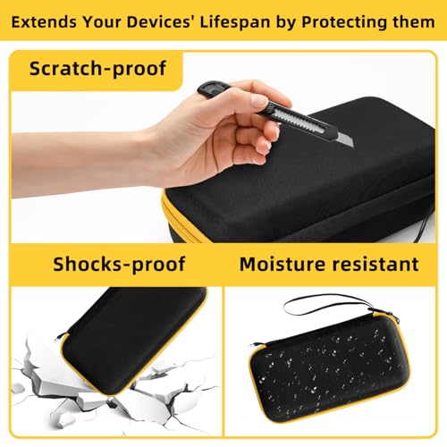 Image of Case for Fluke 15B+ /17B+ /117 /115 /116 /101 Digital Multimeter Testers, Black | Hard Protective Carrying Bag for Test Leads & Accessories, Neat Tool Storage, Dust Resistant, Workshop & Outdoor Carry Use