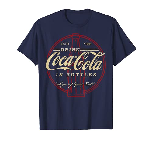 Coca-Cola Drink In Bottles Vintage Logo Camiseta