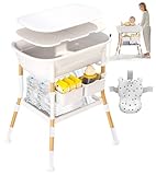 Bañera Cambiador para Bebe Con Altura Regulable, Bañera Elevada con Cambiador para Bebé Alta, Bañera para Bebe Alta Con...