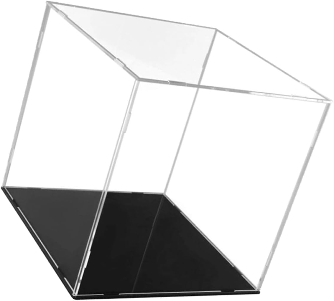 BESPORTBLE Acrylic Display Case Box 25x25x25cm Dustproof Baseball Basketball Football Memorabilia Holder for Sports Collectible Figures and Balls Storage