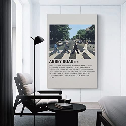 Poster décoratif sur toile The Beatles Abbey Road – Décoration murale moderne pour chambre à coucher – 40 x 60 cm - Les Beatles, Paul McCartney, John Lennon, RIngo Starr, George Harrison Poster décoratif sur toile The Beatles Abbey Road - Décoration murale moderne pour chambre à coucher - 40 x 60 cm – Image 4