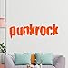 KIWISTAR Punk Rock Font – Rock Pogo rivetti adesivi da parete in 6 misure – Adesivo da parete, 35_arancione pastello, 60 x 18 cm