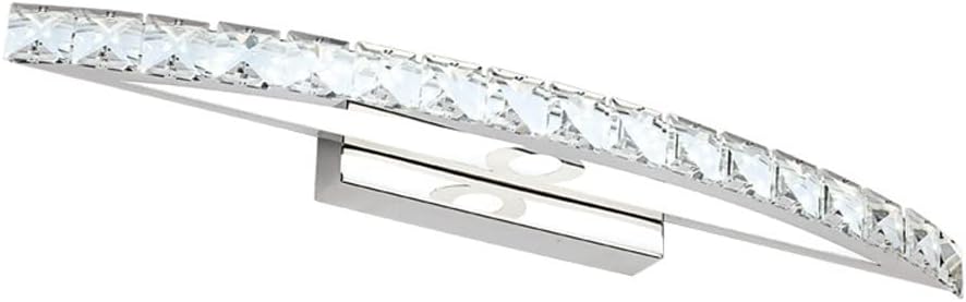 Wall Sconces , Crystal Mirror Front Lamp LED Bathroom Light Fixture, Makeup Wall Bar Lighting Fixtures Over Mirror, Chrome Vanity Mirror Lamps Wall Bath Mirror Lamp Over Cabinet ( Color : Clear-6000k
